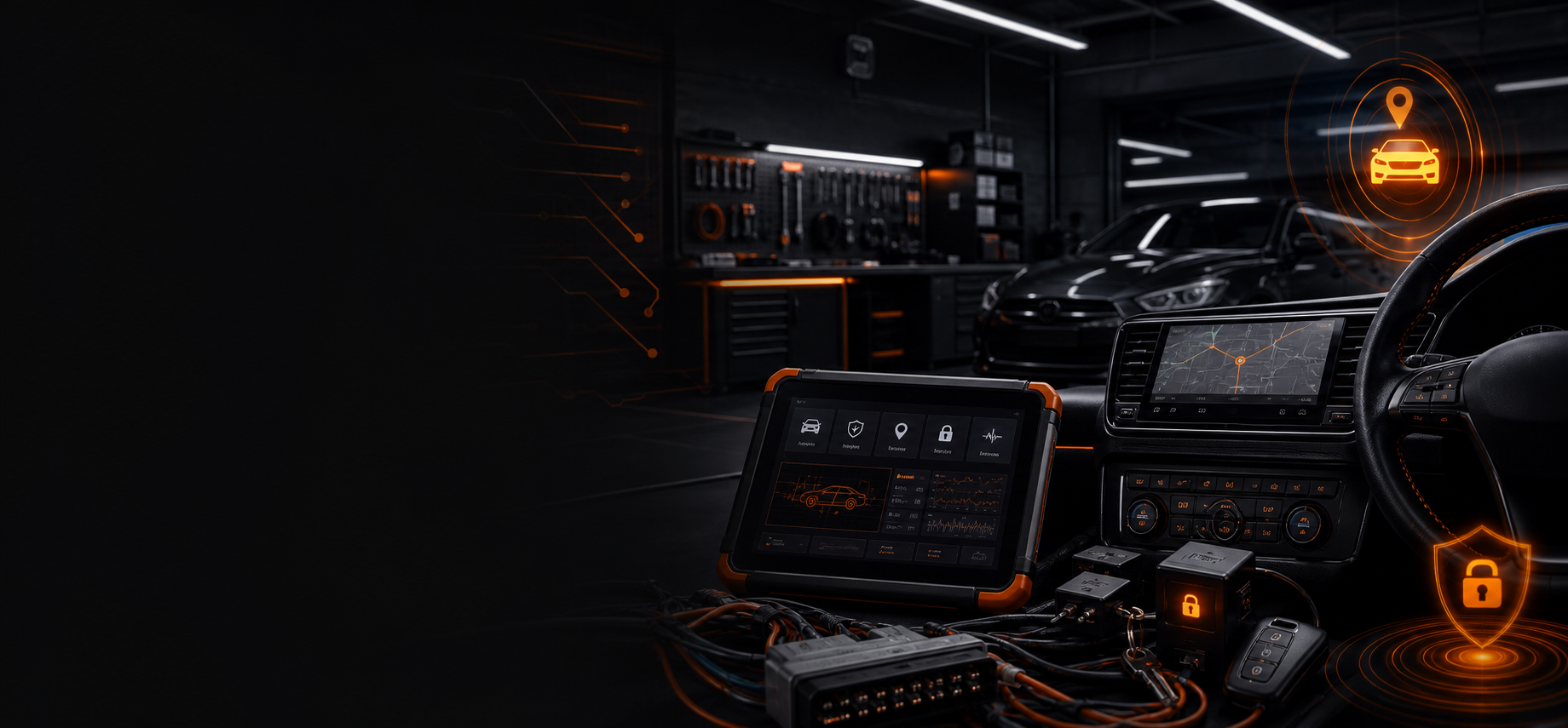 Taller moderno de electrónica automotriz DriveLab